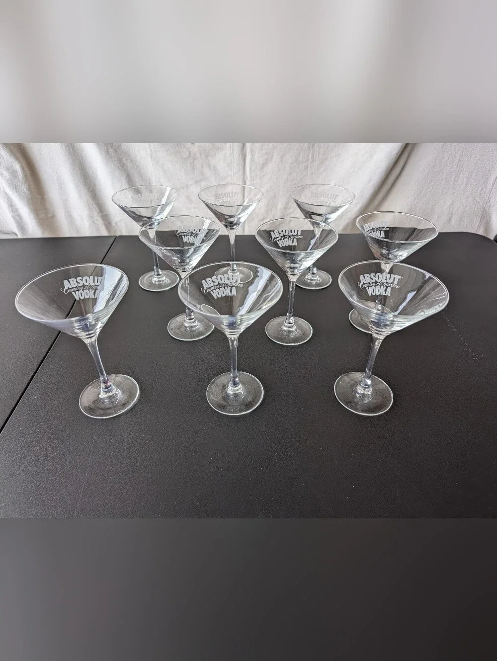 Absolut Vodka Martini Glasses - Set of 9